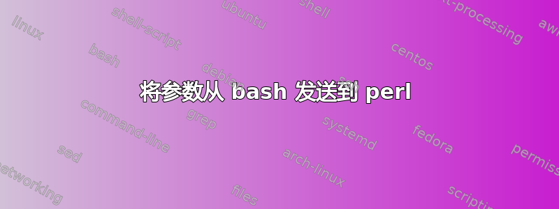 将参数从 bash 发送到 perl