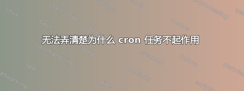 无法弄清楚为什么 cron 任务不起作用