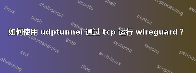 如何使用 udptunnel 通过 tcp 运行 wireguard？