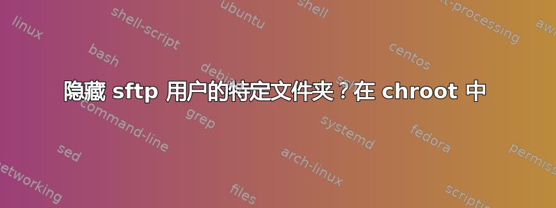 隐藏 sftp 用户的特定文件夹？在 chroot 中