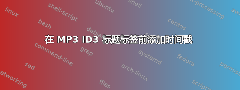 在 MP3 ID3 标题标签前添加时间戳