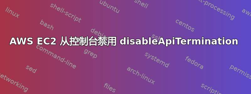 AWS EC2 从控制台禁用 disableApiTermination