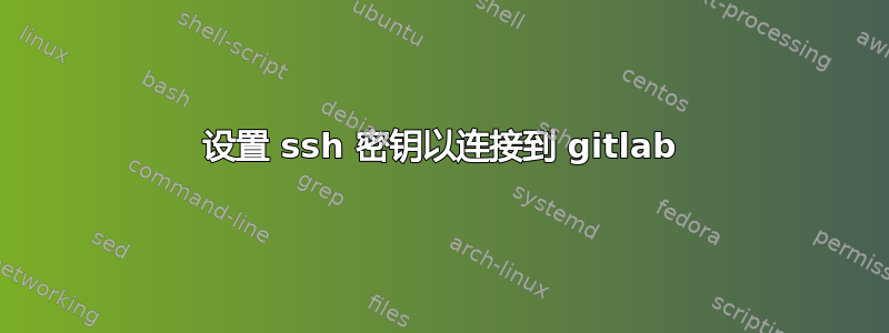 设置 ssh 密钥以连接到 gitlab