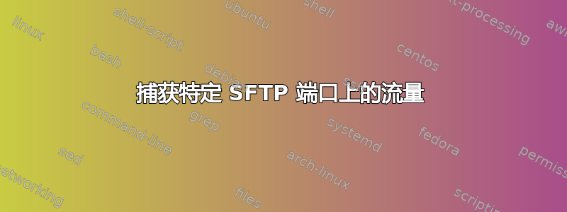 捕获特定 SFTP 端口上的流量