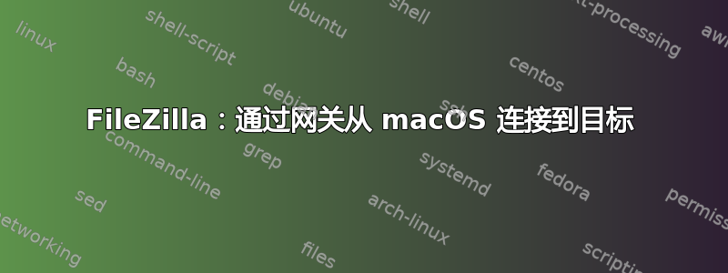 FileZilla：通过网关从 macOS 连接到目标