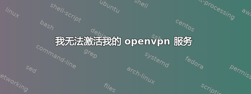 我无法激活我的 openvpn 服务