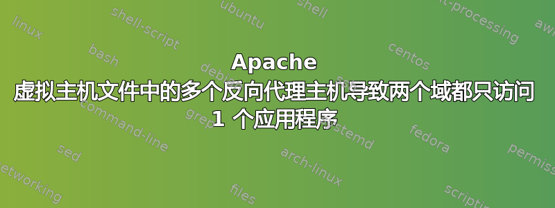 Apache 虚拟主机文件中的多个反向代理主机导致两个域都只访问 1 个应用程序