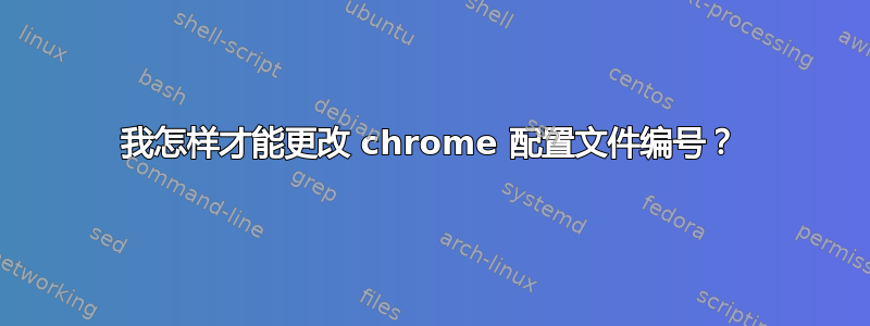 我怎样才能更改 chrome 配置文件编号？