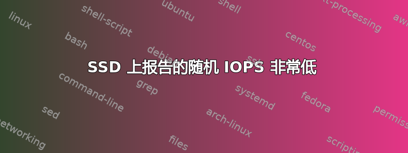 SSD 上报告的随机 IOPS 非常低