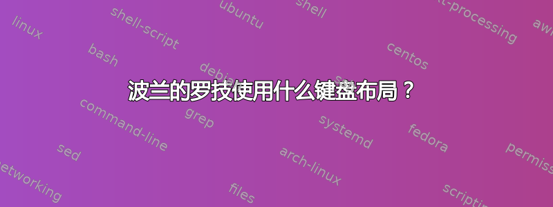 波兰的罗技使用什么键盘布局？