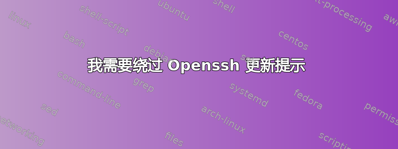 我需要绕过 Openssh 更新提示