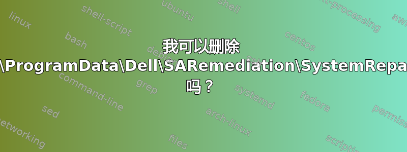 我可以删除 C:\ProgramData\Dell\SARemediation\SystemRepair 吗？