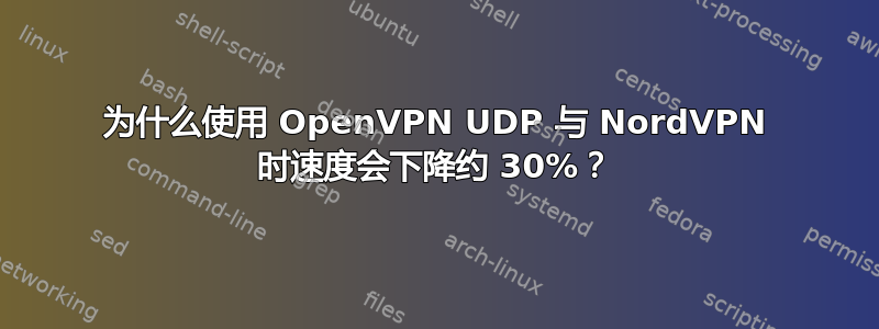 为什么使用 OpenVPN UDP 与 NordVPN 时速度会下降约 30%？