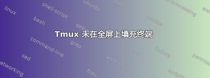 Tmux 未在全屏上填充终端