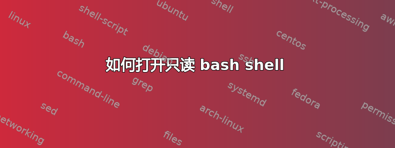 如何打开只读 bash shell