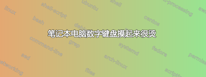 笔记本电脑数字键盘摸起来很烫