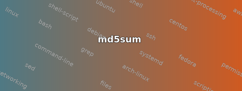 md5sum