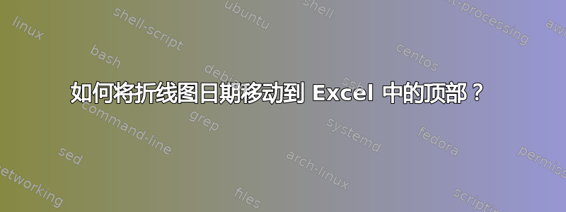 如何将折线图日期移动到 Excel 中的顶部？