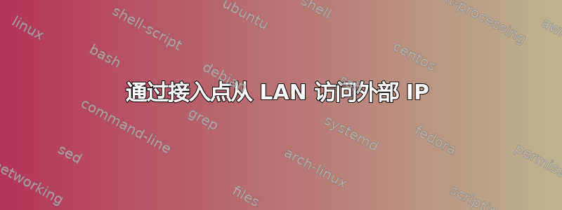 通过接入点从 LAN 访问外部 IP