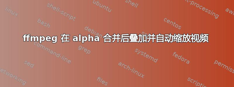 ffmpeg 在 alpha 合并后叠加并自动缩放视频