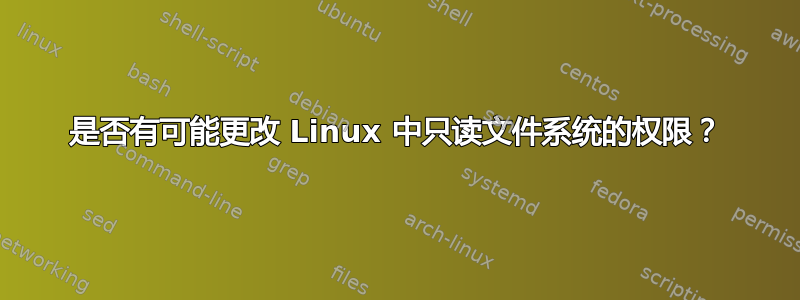 是否有可能更改 Linux 中只读文件系统的权限？