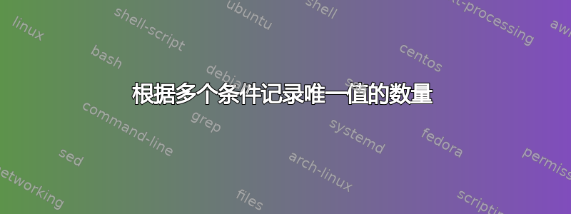 根据多个条件记录唯一值的数量