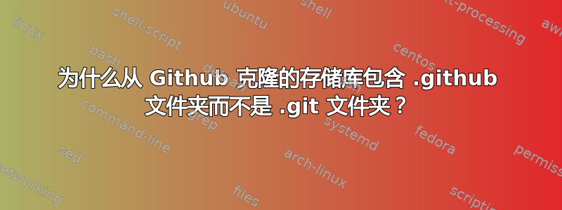 为什么从 Github 克隆的存储库包含 .github 文件夹而不是 .git 文件夹？