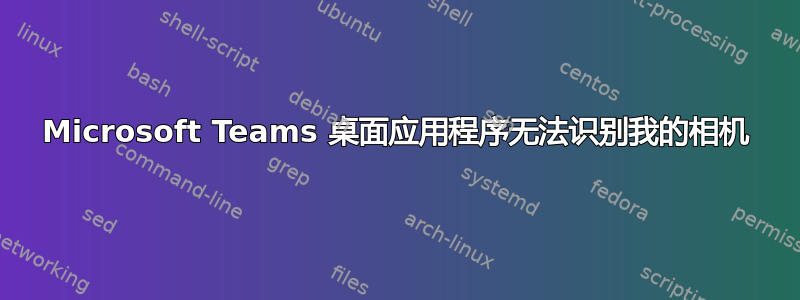 Microsoft Teams 桌面应用程序无法识别我的相机