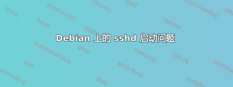 Debian 上的 sshd 启动问题