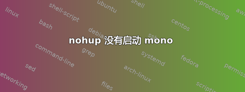 nohup 没有启动 mono