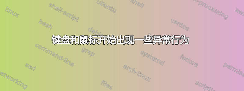 键盘和鼠标开始出现一些异常行为