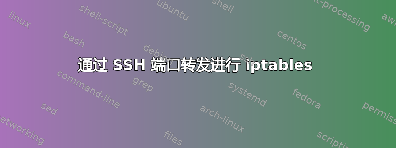 通过 SSH 端口转发进行 iptables