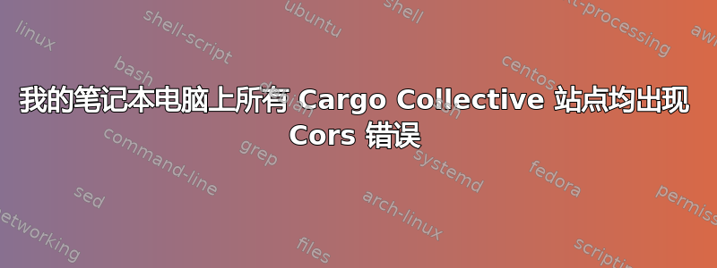 我的笔记本电脑上所有 Cargo Collective 站点均出现 Cors 错误