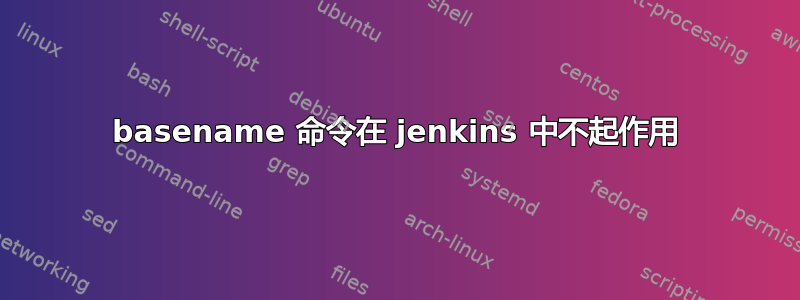 basename 命令在 jenkins 中不起作用