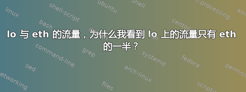 lo 与 eth 的流量，为什么我看到 lo 上的流量只有 eth 的一半？