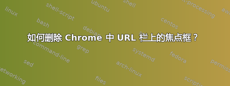 如何删除 Chrome 中 URL 栏上的焦点框？