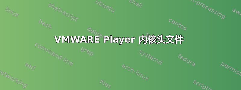 VMWARE Player 内核头文件