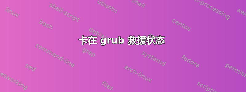 卡在 grub 救援状态