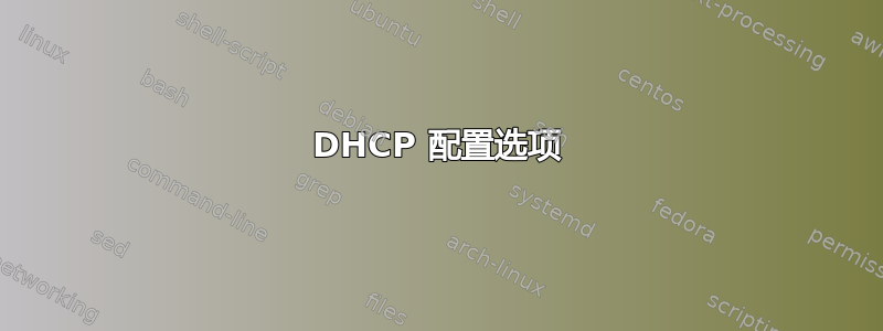 DHCP 配置选项