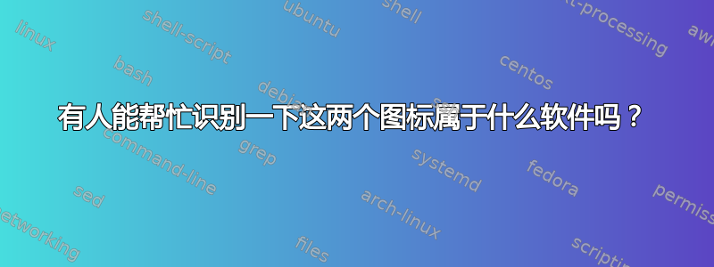 有人能帮忙识别一下这两个图标属于什么软件吗？