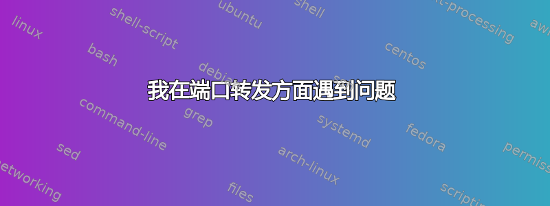 我在端口转发方面遇到问题