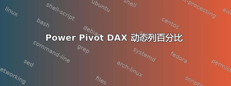 Power Pivot DAX 动态列百分比