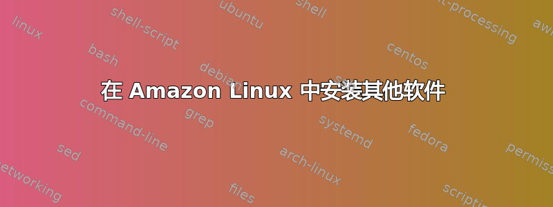 在 Amazon Linux 中安装其他软件