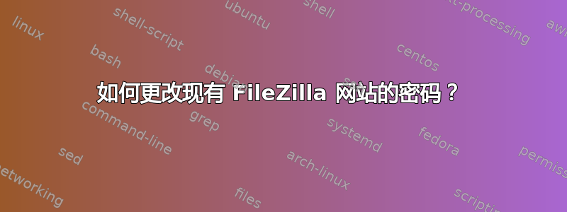 如何更改现有 FileZilla 网站的密码？