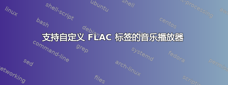 支持自定义 FLAC 标签的音乐播放器