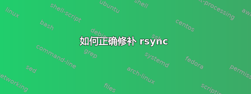 如何正确修补 rsync