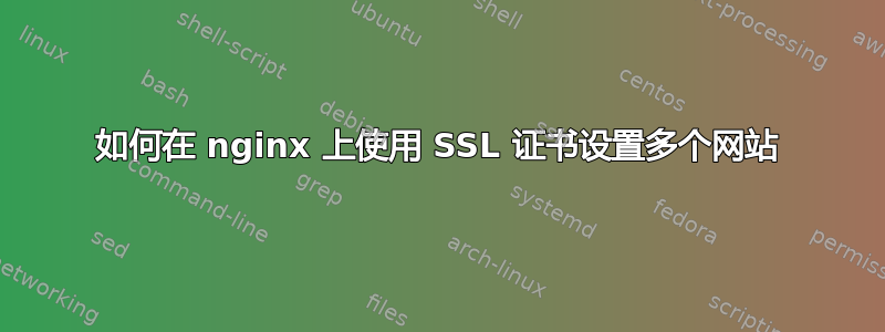 如何在 nginx 上使用 SSL 证书设置多个网站