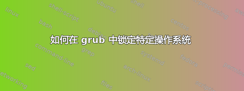 如何在 grub 中锁定特定操作系统