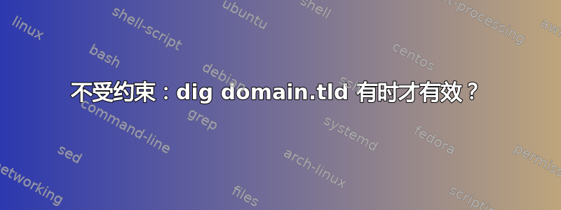 不受约束：dig domain.tld 有时才有效？