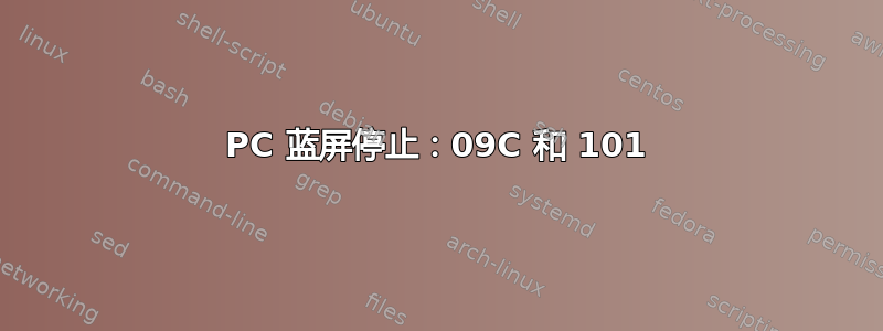 PC 蓝屏停止：09C 和 101